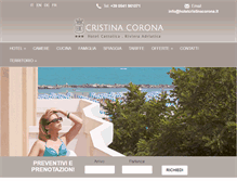 Tablet Screenshot of hotelcristinacorona.it